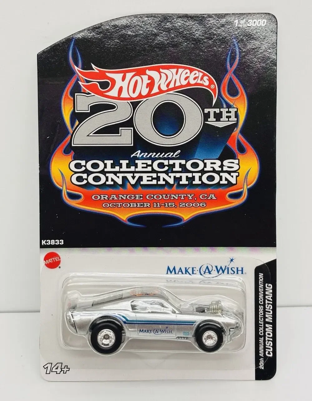 Hot Wheels 2006 Make A Wish Custom Mustang 20th Collectors Convention New